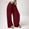 Autumn Winter High Waisted Thick Drawstring Pants Women Loose and Casual Sports Warm Pants Commuting Style