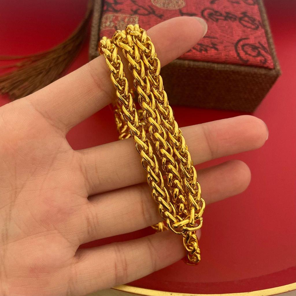 Men's Light Luxury Gold Chopin Chain Necklace - Simple and Elegant Rope Design