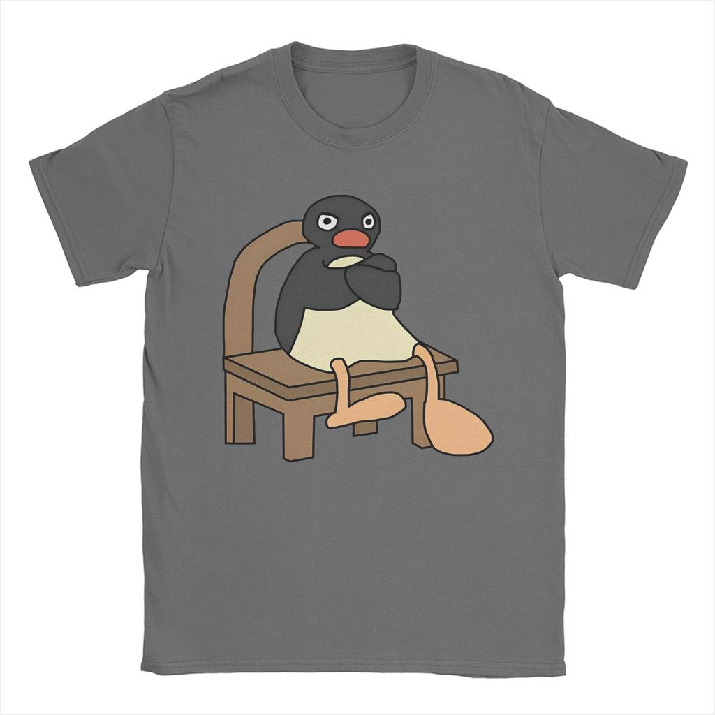 Men Women Printed Angry Pingu T Shirt Tee 100% Cotton  T-shirts Clothes