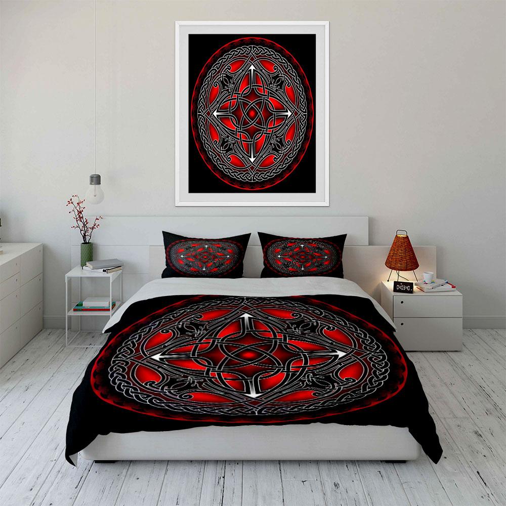 Ornate Celtic Design For Decoration Exquisite Three-Piece Bedding Set Gift For Kids And Adults