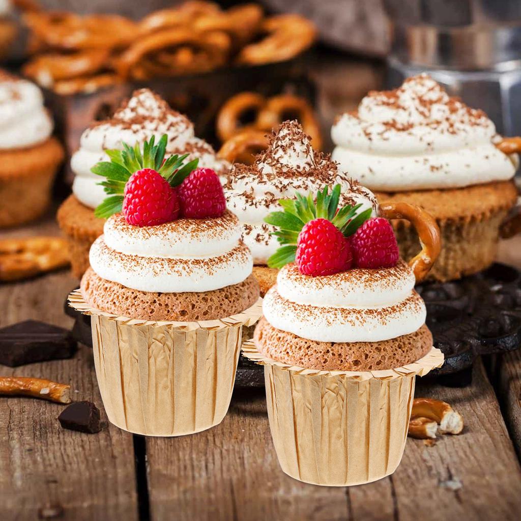 30Pcs Sturdy Oil Paper Cupcake Liners Muffin Papers Baking Cups for Baking Decorating Weddings Parties Professional Cupcake