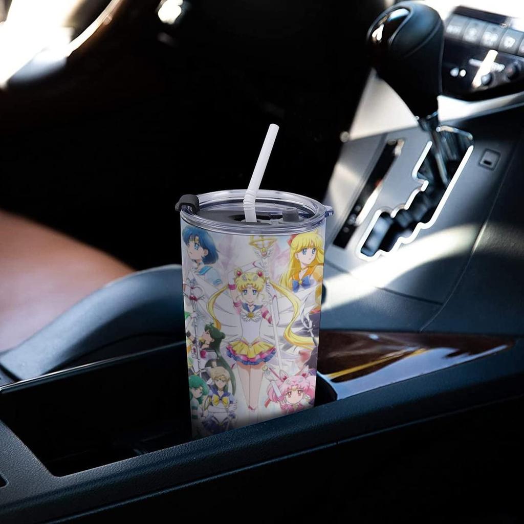 Sailor Moon tumbler vacuum SUS304 stainless with Perfect for keeping your coffee hot or this thermos tumbler is perfect for car A great Day glass,