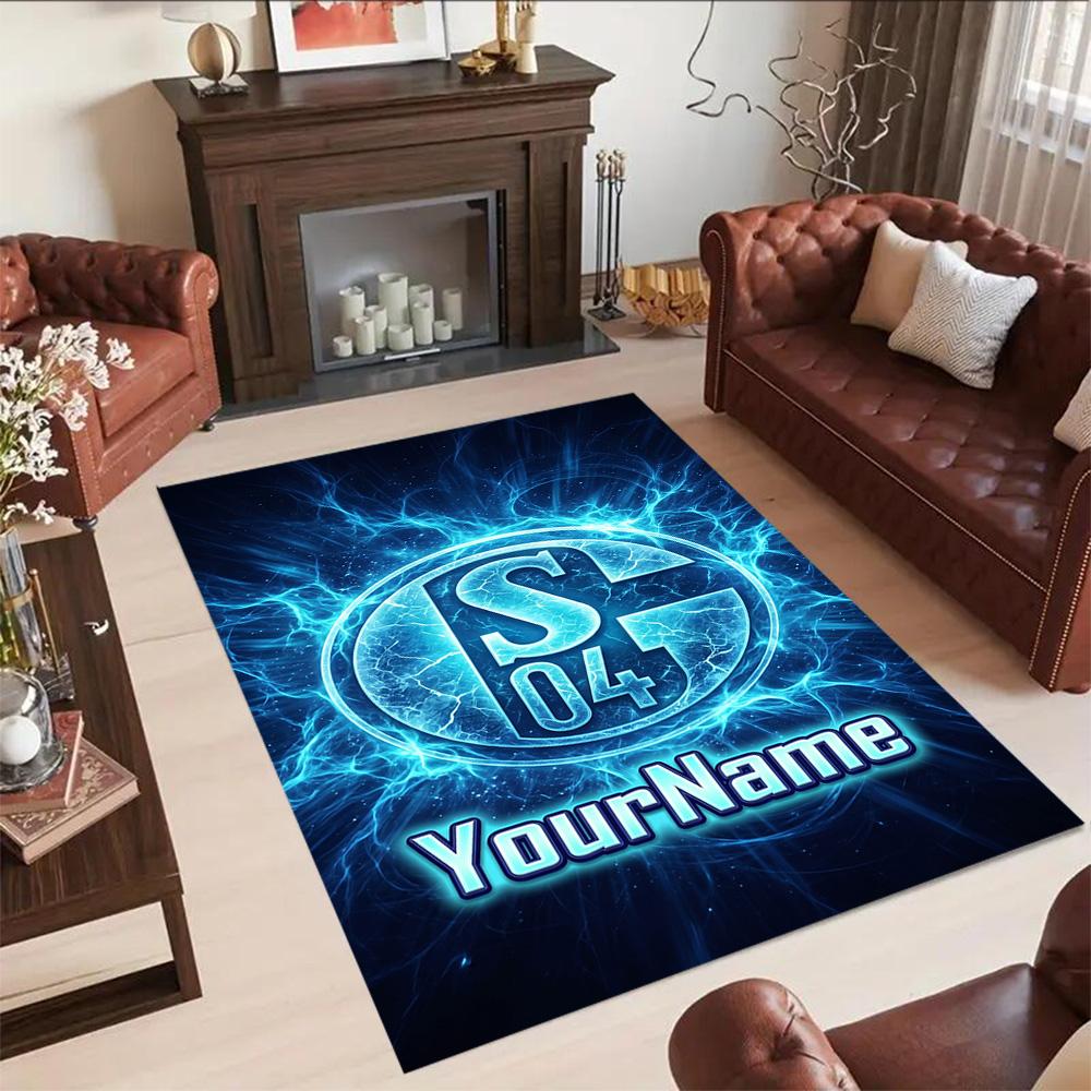Fc Schalke 1 Personalisierter Teppich Perfekt für Spielzimmer Dekorieren Sie das Zimmer Outdoor-Spielzimmer Rutschfester Teppich Büro Wohndekoration Spirituelles Geschenk