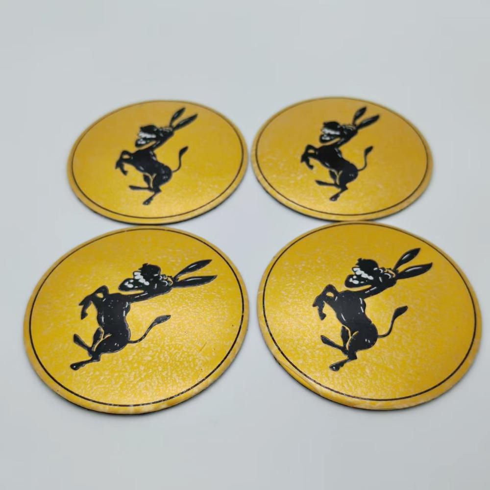 AAYP1 4pcs 56MM 65MM Donkey Logo Emblem Car Stickers Accessories for Car Wheel Center Caps Badge Replace Wheels Hub Rim Hubcaps Cover