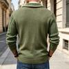 Herren V-Ausschnitt Knopfleiste Strickjacke Pullover Langarm Strickoberteil für Herbst Winter