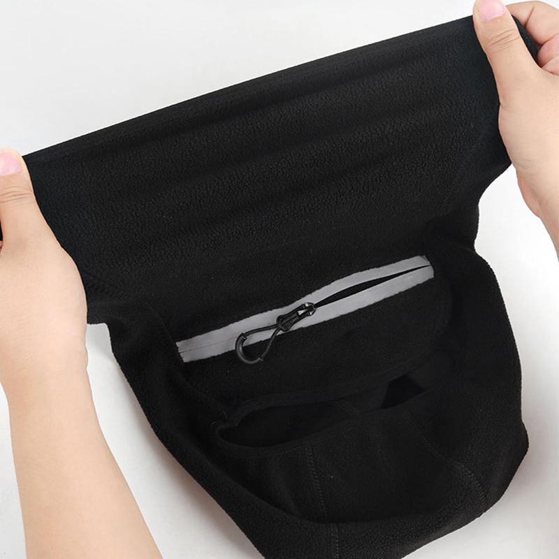 Winter Warm Cycling Balaclava Autumn Hood Fleece Windproof Mask Breathable with Zipper Motorcycle Liner Running Cooling Sport Gear for Women Men