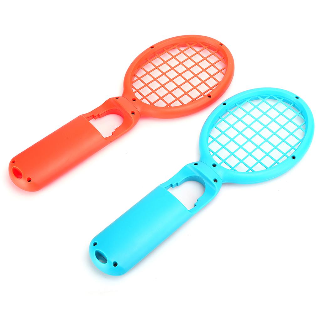 1 Paar Tennisschlägergriff Bewegungssensor-Controller für Spielkonsolenzubehör(rot blau )