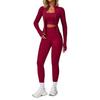 Women's Zipper Long Sleeve Yoga and Fitness Set - Autumn/Winter Slim Fit Sportswear