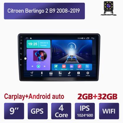 2 Din Carplay Android Car Radio For Citroen Berlingo 2 B9 2008-2019 WIFI GPS Navigation Car Multimedia Player Head Unit 2+32GB