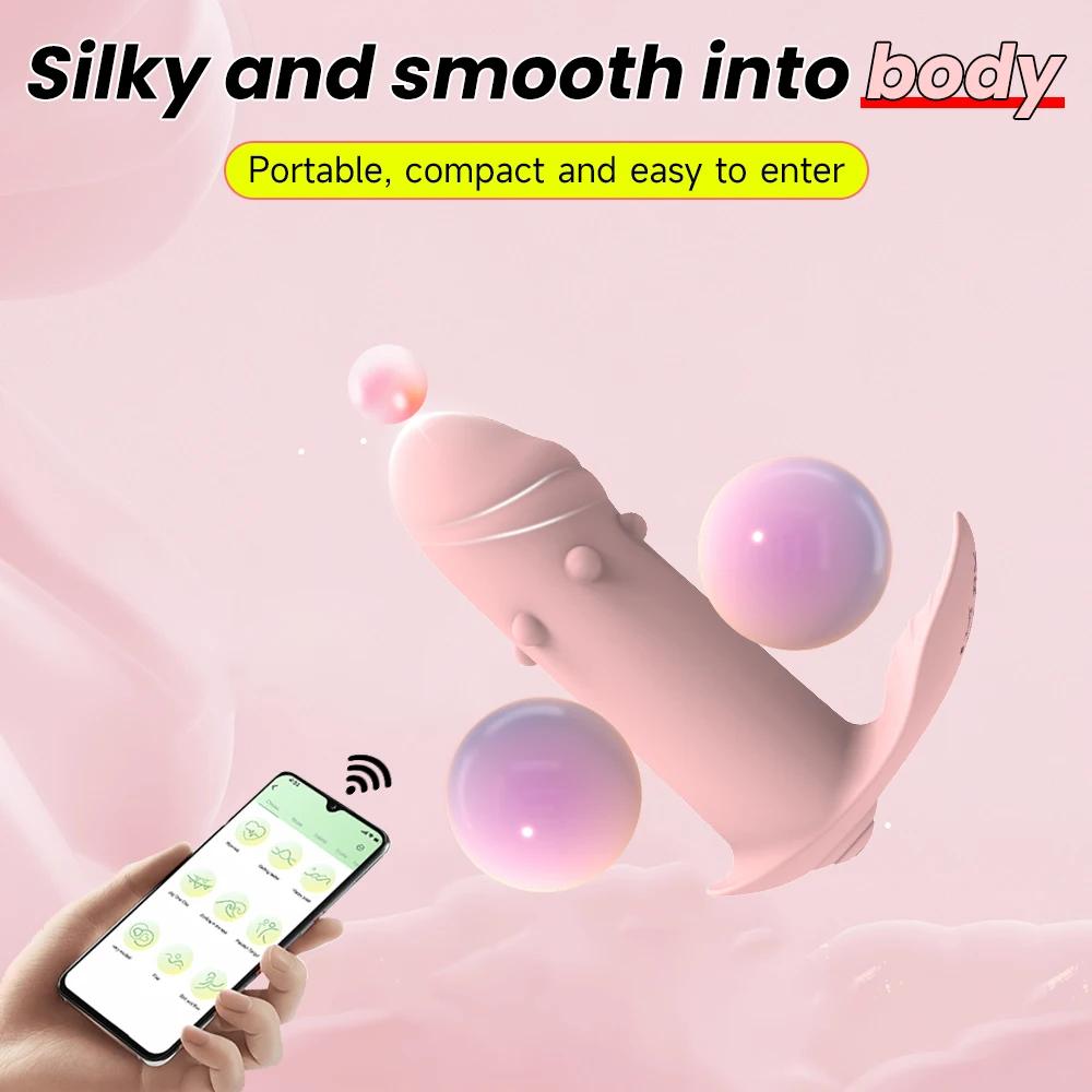 Wireless Bluetooth APP Dildo Vibrator for Women Clitoris Stimulator G Spot Massager Wear Vibrating Egg Sex Toys for Women Adults