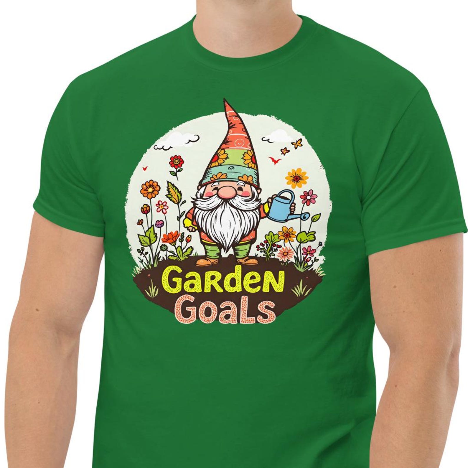 Garden Goals Gnome T-Shirt – Funny Gardening Humor Tee 4XL