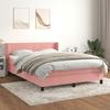 3130846 vidaXL Divan Bed with Mattress Pink 140x200 Cm Velvet