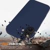 Coque de protection - marque - iphone 16 - silicone liquide - ultra slim - bleu marine