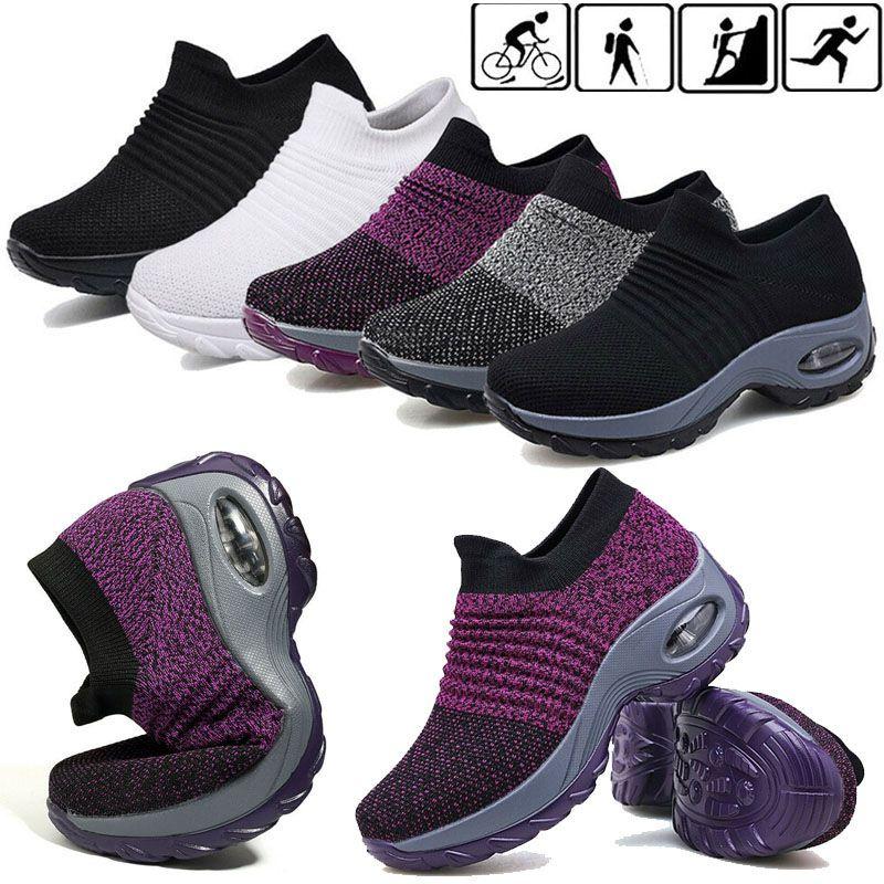 Women's Trainers Mesh Sport Running Sneakers With Semi-rigid Arch Support