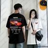 Tricou cu cuplul Lightning McQueen și Sally Pentru Femei Unisex Modă High Street Tricouri de Vară Desene Animate Mânecă Scurtă Supradimensionat Top Y2K