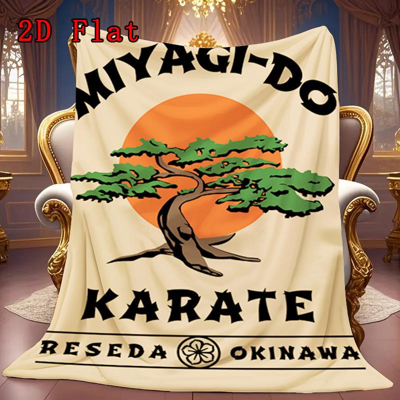 Miyagi-Do Karate 2D Flat Pattern Flannel Blanket High quality All Seasons Warmth and Comfort Perfect for Christmas Gifts.DMT0925290