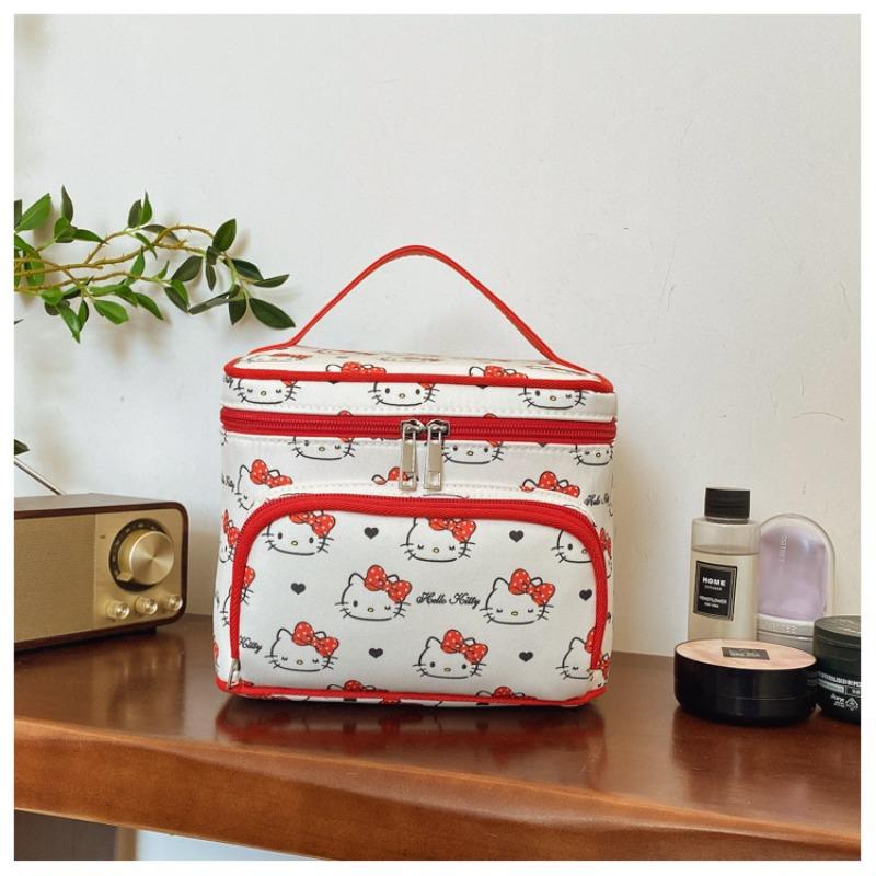 

Portable cosmetic bag semi-shaped multi-function large-capacity cosmetic case storage case