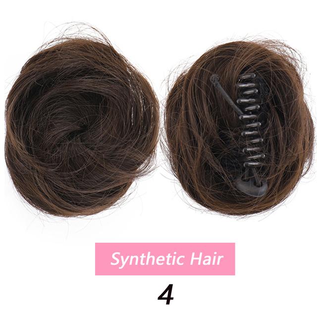 LUPU Synthetic Hair Bun Claw On Chignon Scrunchy Hairpieces PonyTail Chignon For Women Hair Extensions High Temperture Fiber