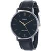 Casio MTP-VT01L-1B Men's Analog Watch Leather Strap Water Resistant Classic Design