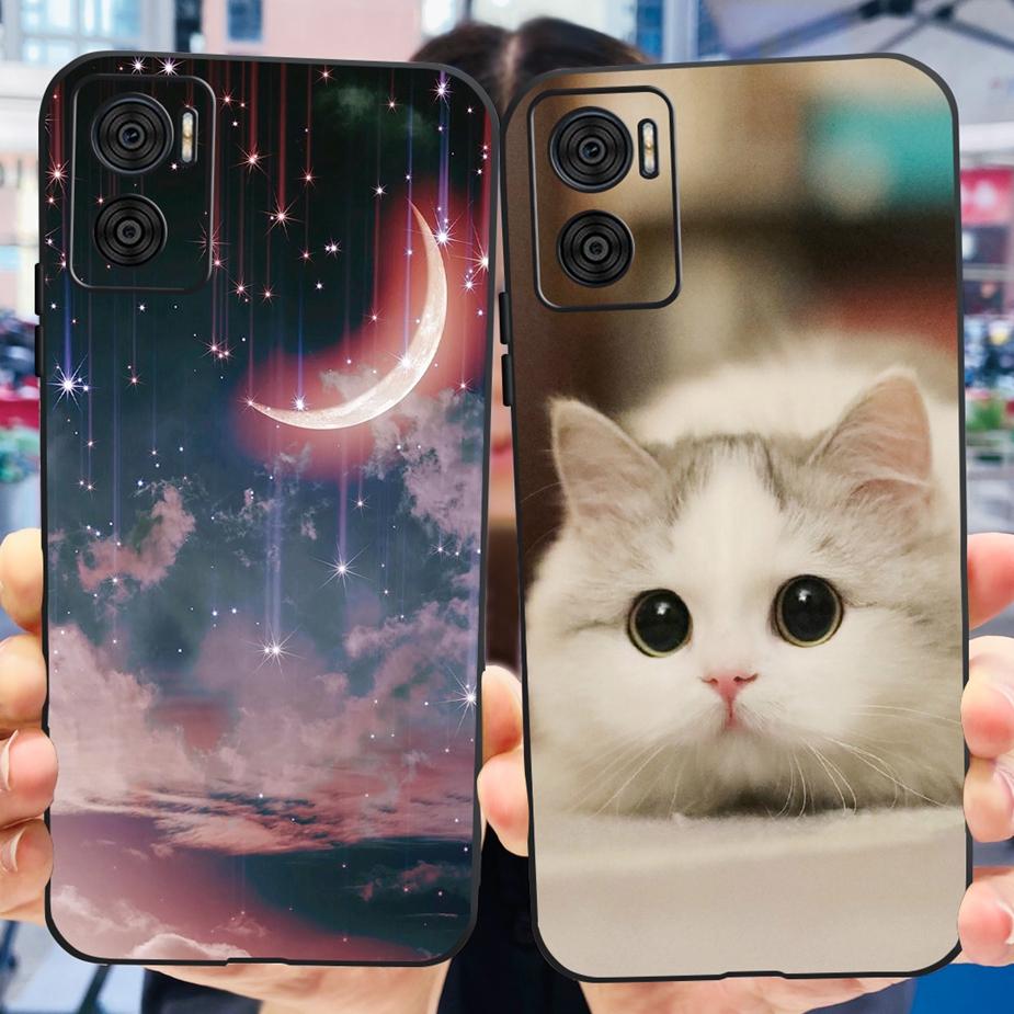 For Motorola Moto E22 Case Moto E22i New Fashion Painted Back Cover Soft Silicone Phone Case For Moto E22s E22i MotoE22 I Fundas