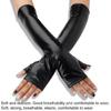 Nachtclubhandschuhe für Frauen und Mädchen Halbfinger Metallic-Handschuhe Partyzubehör