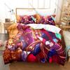 Cool Mega Man Zero Duvet Cover + 2 Pillowcases Zero Z-Saber Battle Scene Washable Polyester Bed Linen Sci-fi Mecha Fan Gift