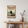 Vintage Metal Massage Therapy Sign Rustproof Waterproof Wall Decor For Shop Cafe Doors No Drill Required 7.8x11.8 Inch