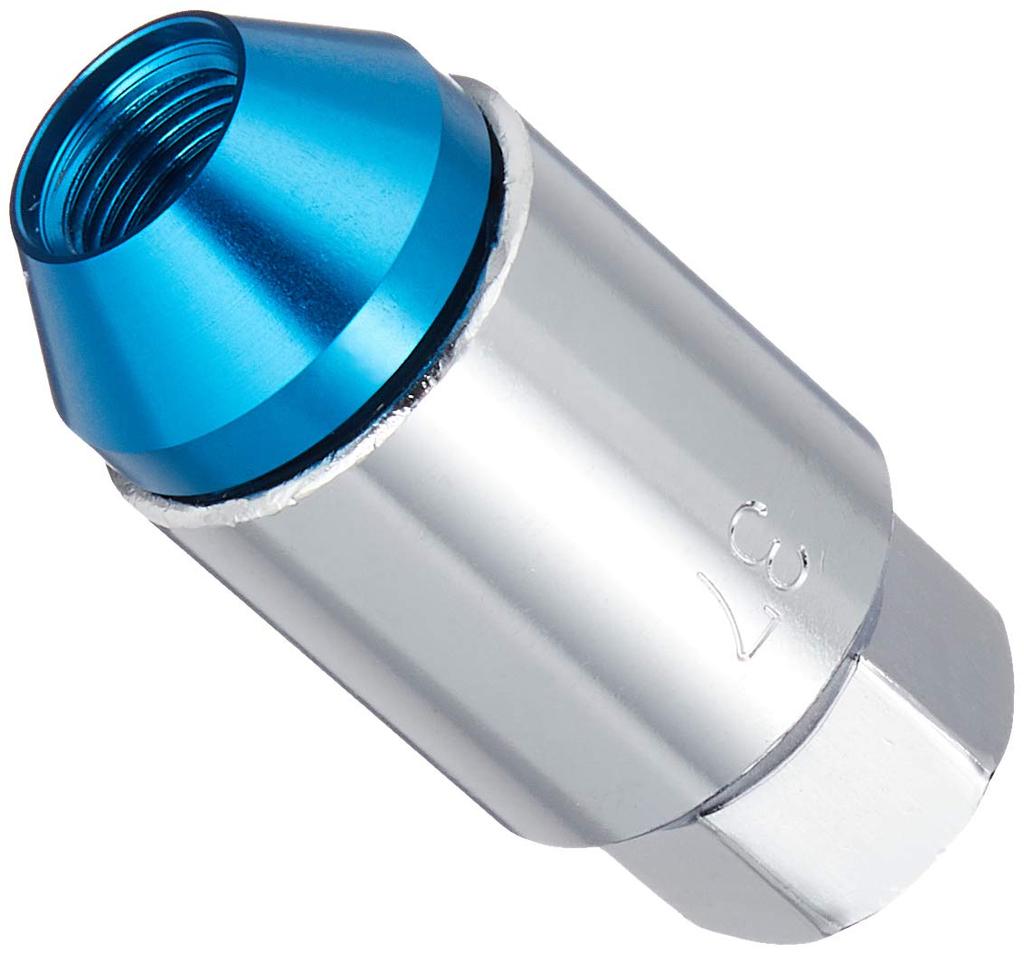 RAYS 74020001107BL Duraluminiowy Zestaw Nakrętek Zabezpieczających dla L32 5H M12X1.25 Anodowany na Niebiesko