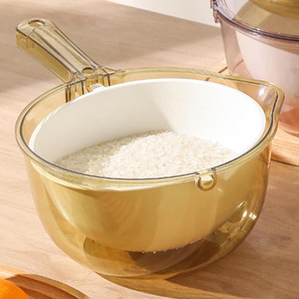 Fruit Cleaner Bowl Kitchen Colanders Colander With Spout And Handle For Vegetable Cleaning Rice Washing Kitchen Daily Meal
