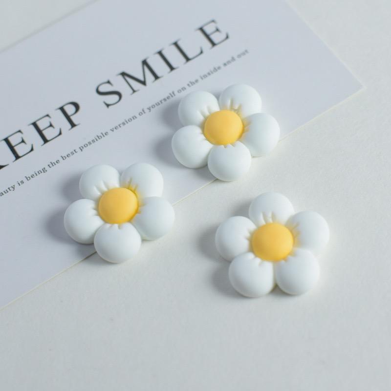 10 Pcs New Cute Cartoon Versatile Little Fresh Flower Series Resin Scrapbook Diy Jewelry Children Gift Hairpin Accessories A60