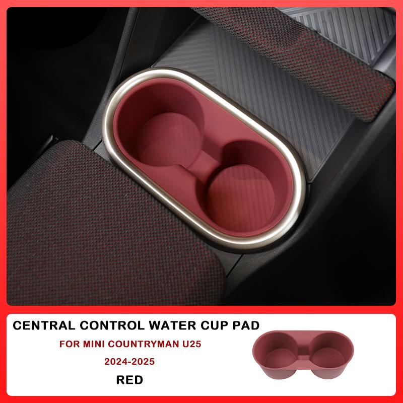 For Mini Cooper U25 Countryman Car Dashboard Storage Box Central Control Storage Wireless Charging Silicone Pad Auto Accessories