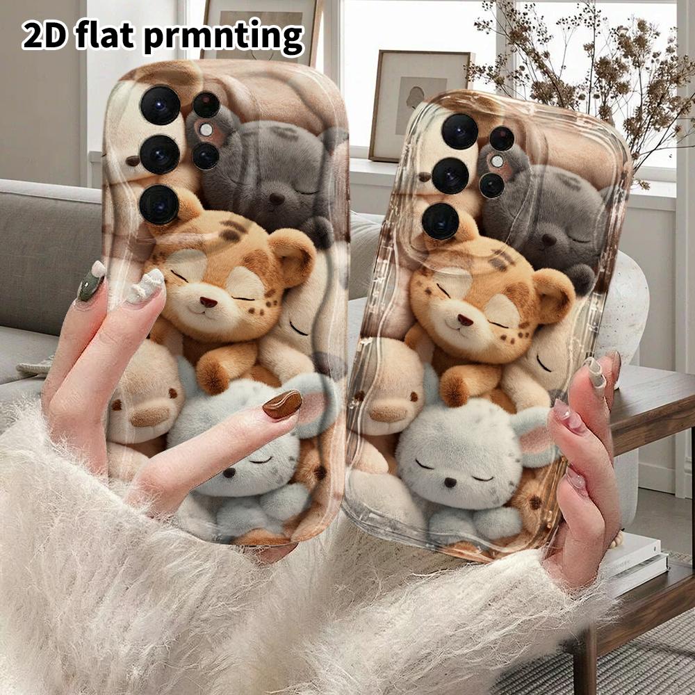 Phone Case: 2D Flat Samsung Galaxy A34 A35 M05 M06 S20 S22 S21 FE Plus 5G Protective Case, Couples Style, Sleeping Together, Christmas and Halloween G