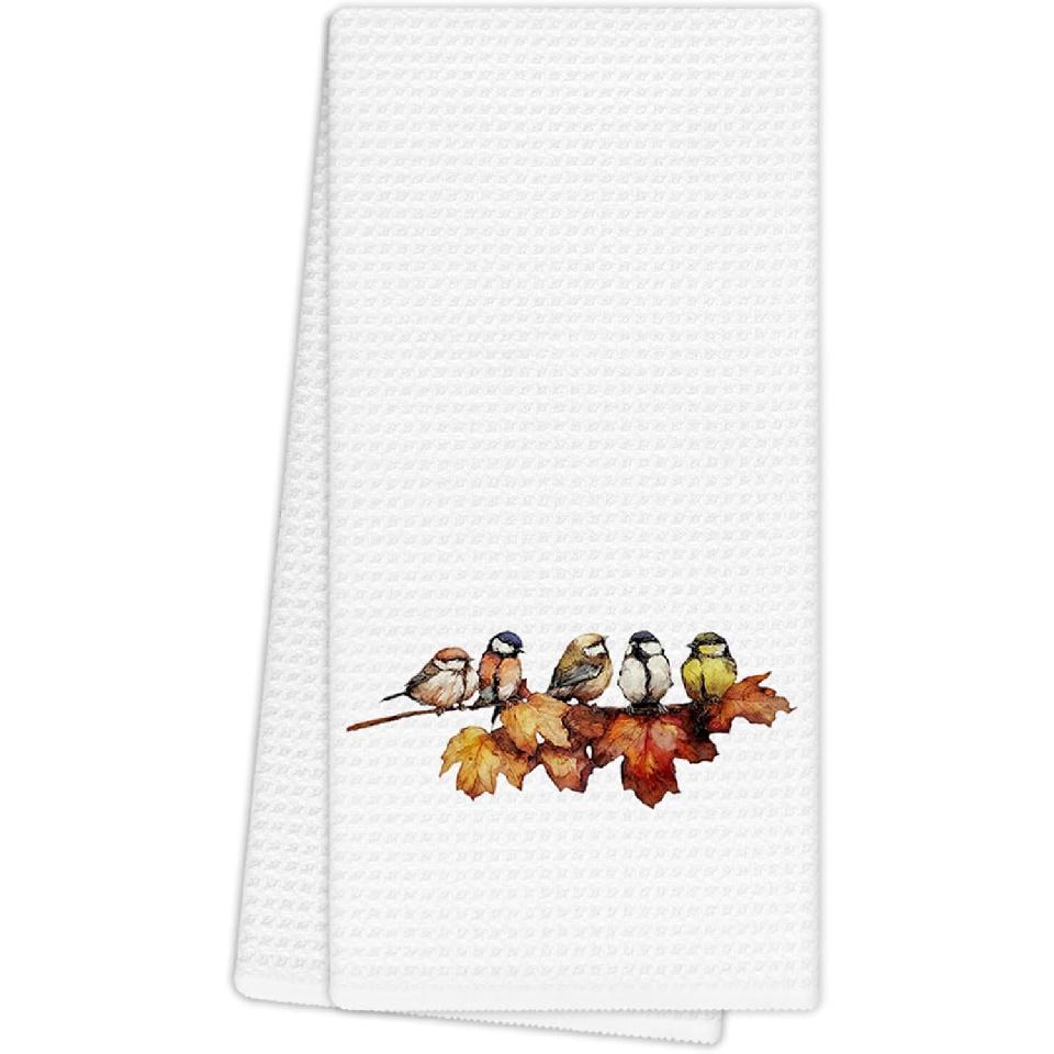 Fall Pumpkin Maple Leaves Towels, Farmhouse Autumn Pumpkin Hand Towels for Bathroom Decor, Rustic Fall Harvest Thanksgiving Dishcloths Dish Towel for