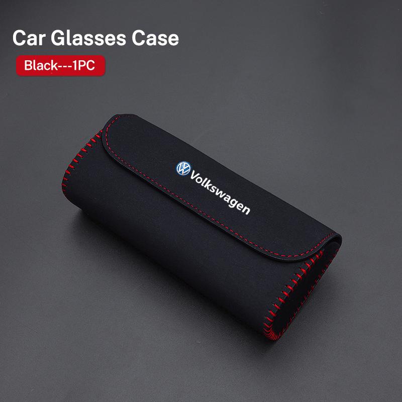 

VW GTI GOLF 2026 Hot For VW VOLKSWAGEN Car Glasses Case Auto Sun Visor Glasses Clip Card Ticket Holder Multi-Function Holder For