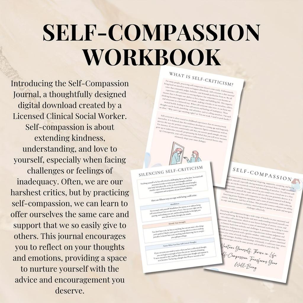 Self-Compassion Journal: Self-Care Growth Diary and Planner