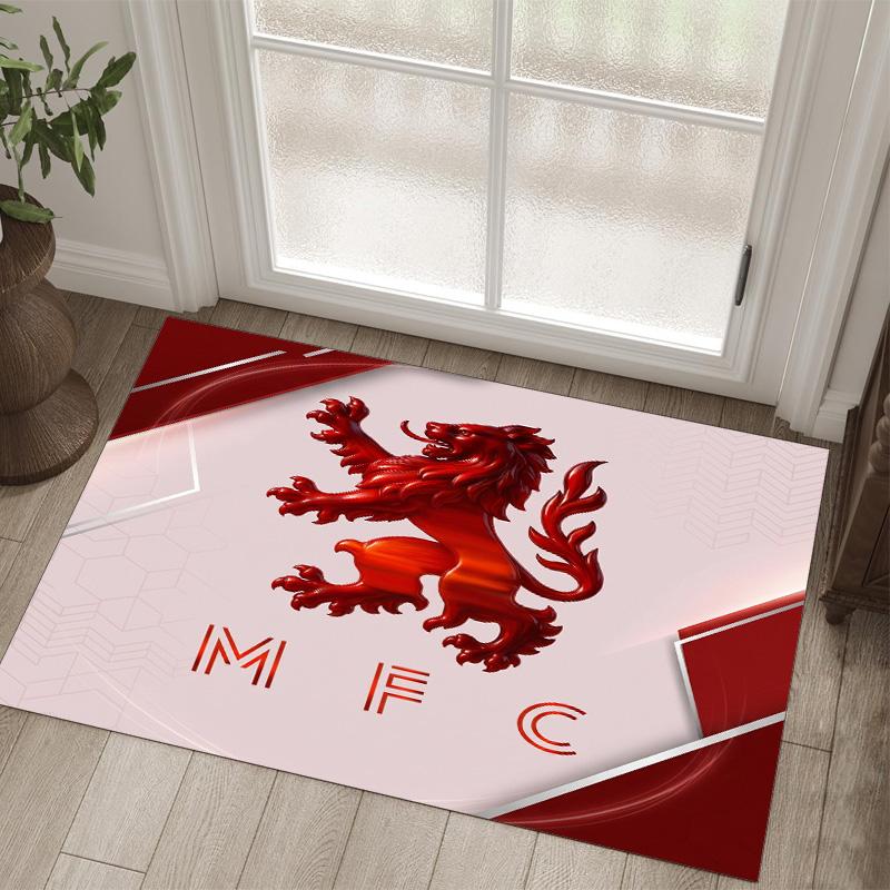 Middlesbrough Design Crystal Velvet Carpet Cozy Non?Slip Printed Rug For Bedroom Living Room Entrance