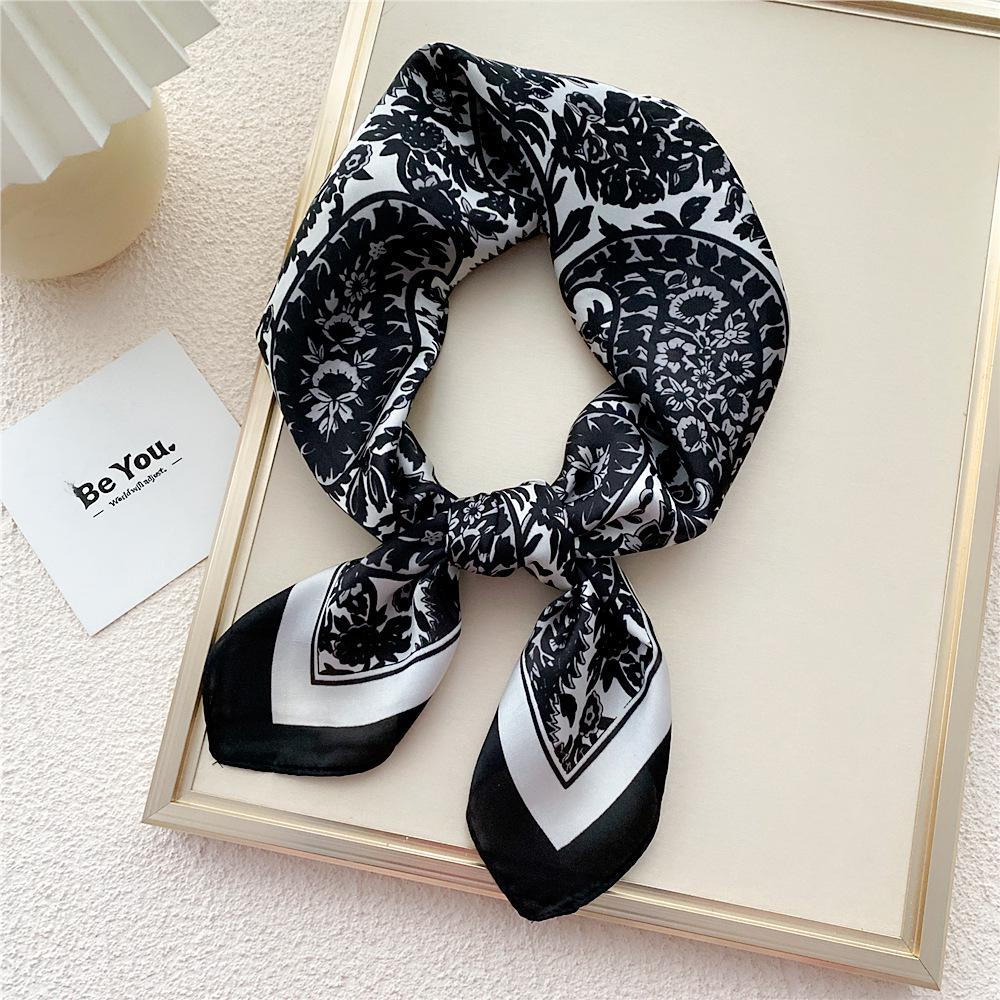 70 Silk Square Scarves for Women - Fashionable Lightweight Neck Protection for Spring, Summer, Autumn. Perfect for Matching Shirts & Ideal for Moms.