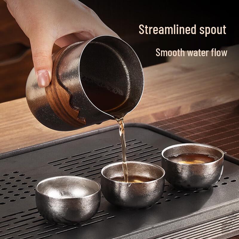 MAXCOOK Pure Titanium Travel Tea Set