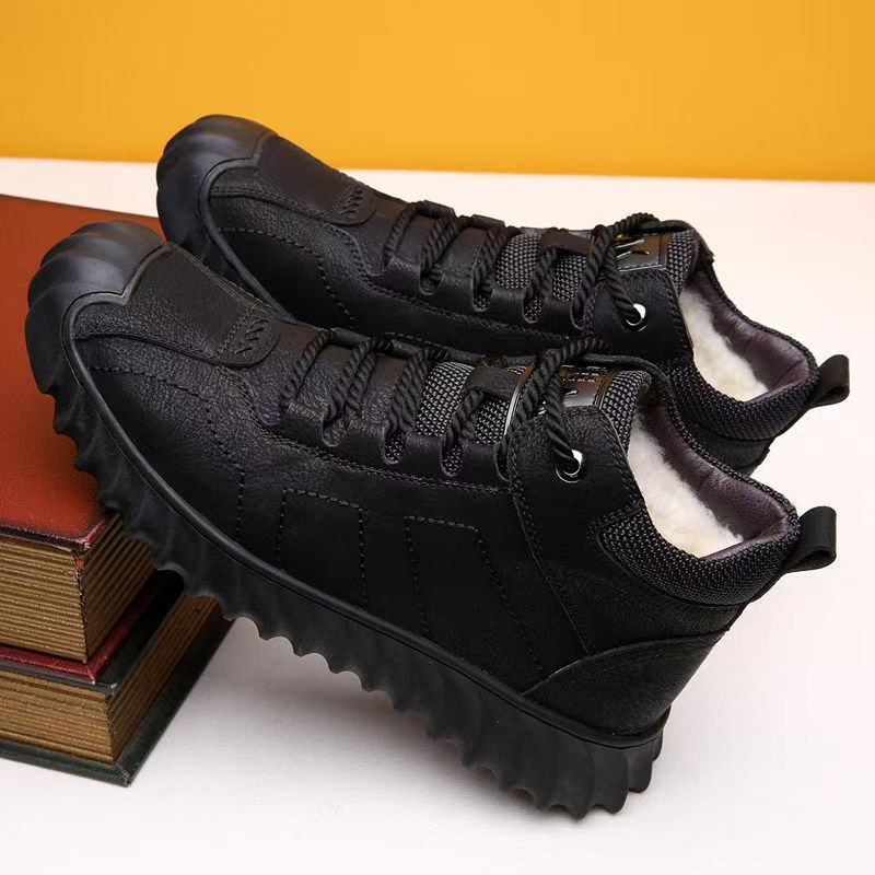 Winter Practical New Men's Cotton Shoes Velvet Warm High-top Cotton Boots Snow Boots Dad Shoes Martin Boots