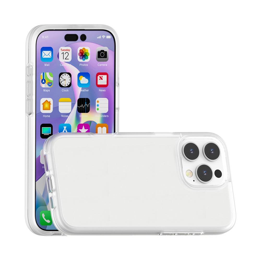 For iPhone 16 Pro Case TPU+PC Matte Translucent Phone Back Cover