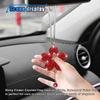 Bling Car Hanging Charm Accessories, Crystal Flower Car Rear View Mirror Pendant Decoration, Car Interior Ornament Accessories for Women Girls
