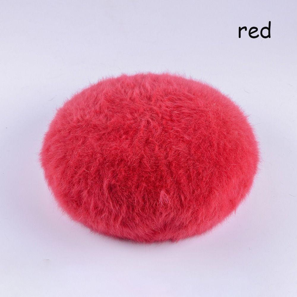 Plush Beret Hat Cute Knitted Cap Korean Version Cold Cap Autumn Winter