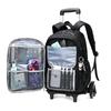 School Trolley Bag Roller Student Backpack 6 Wheels (31*20*46cm)ZRY8002