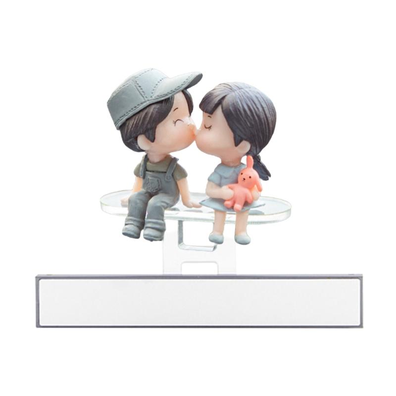 Sliding Decor Cute Cartoon Couple Ornament Car Interior Accessory Dashboard Decor Car Decorative Figurine