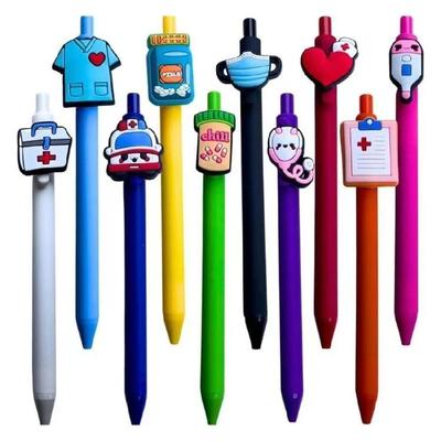 Stylo Gel Santé Nouveauté Pointe 0,5 mm Stylo Gel Rétractable Séchage Rapide Écriture Fluide pour Écrire Prendre des Notes Journaling