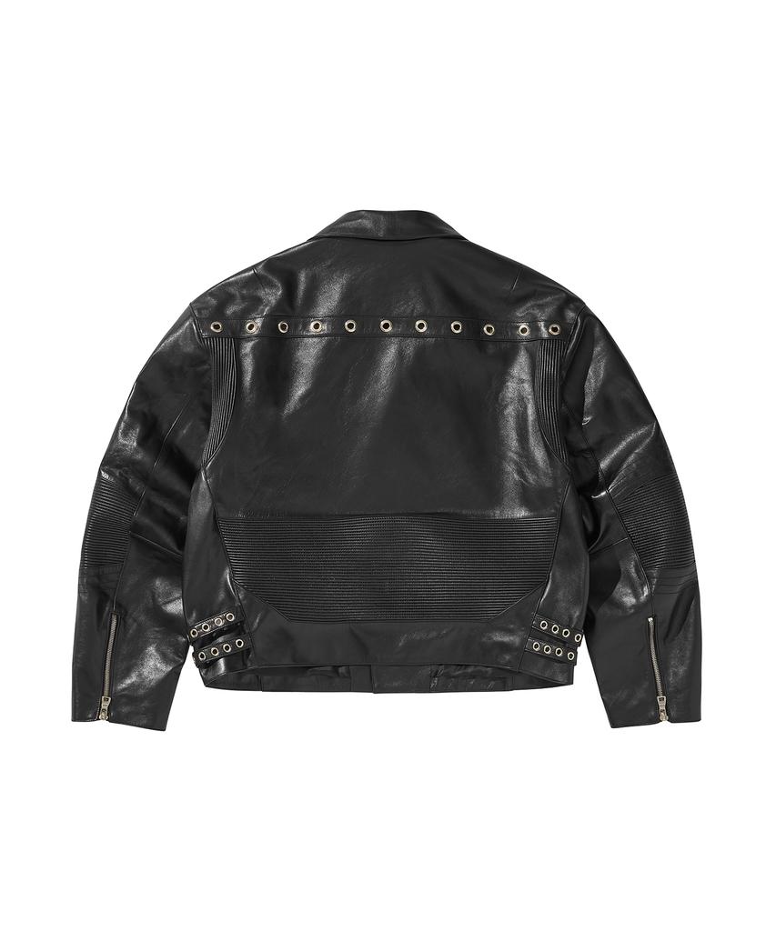 Libere Wide Leather Rider Jacket