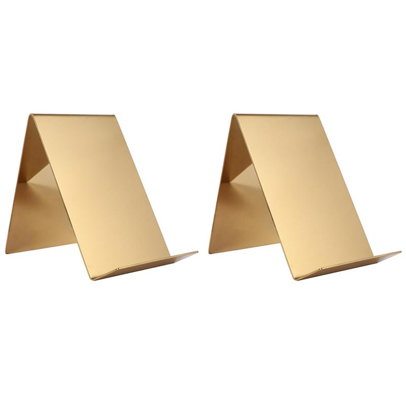 2X Book Display Stand,Stainless Steels Easel Stand For Display, Tablet Display Stand For Displaying Pictures, Artwork золотой