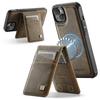For iPhone 13 6.1 Inch Case AUTSPACE A12 Leather Phone Case with Detachable Card Bag