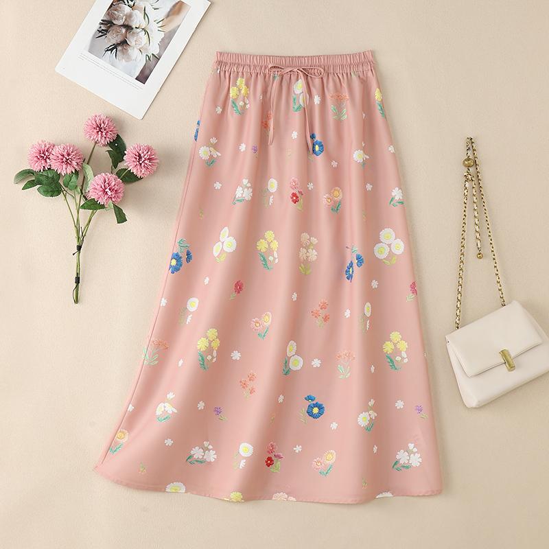ZANZEA Damskie letnie spódnice z elastycznym pasem i luźnym kwiatowym nadrukiem