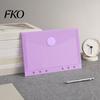 Project Document Organizer Plastic File Folder with Label Pocket, Hook And Loop Closure Clear Curved Flip Cover Poly Envelope Folder, A4/A5/A6